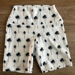 Spiritual Gangster Black and White Palm Print Shorts